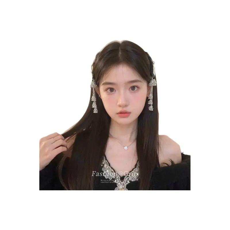 Future Maple Ethnic Style Black Fringe Bangs Clip Shaping-1