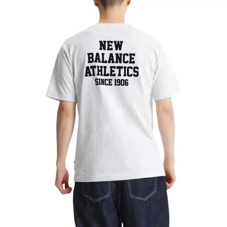 New Balance UNI Athletics T Shirt Men's Gray-1