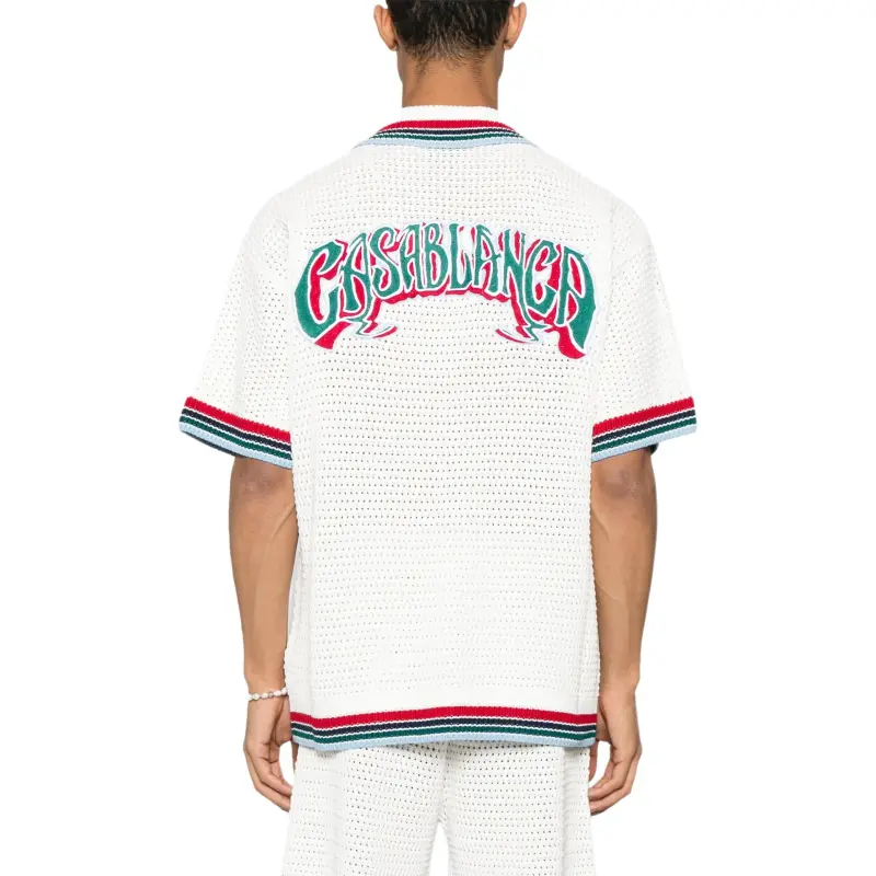 CASABLANCA Sporty Faux Crochet Shirt-2