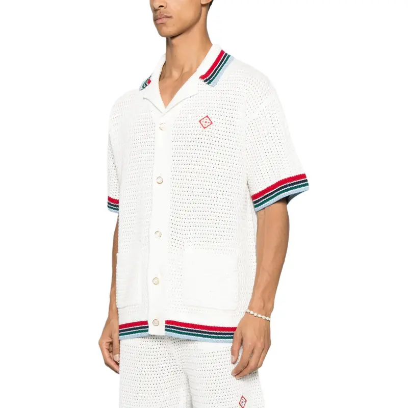 CASABLANCA Sporty Faux Crochet Shirt-3