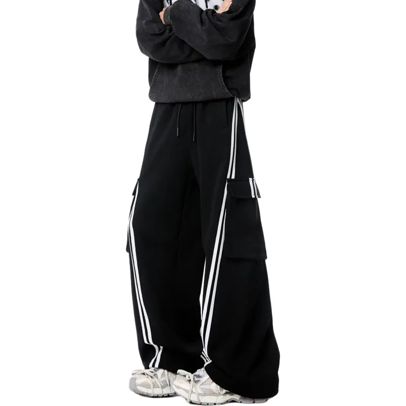 CORNILOT Casual Pants Unisex Black-5