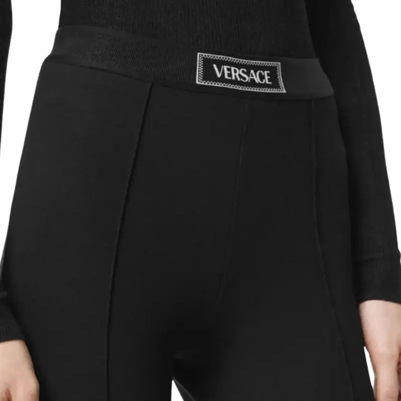 VERSACE 90s Vintage Logo High Waist Leggings-4