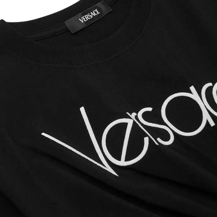 VERSACE Safety Pin Detailed Crewneck T Shirt-2