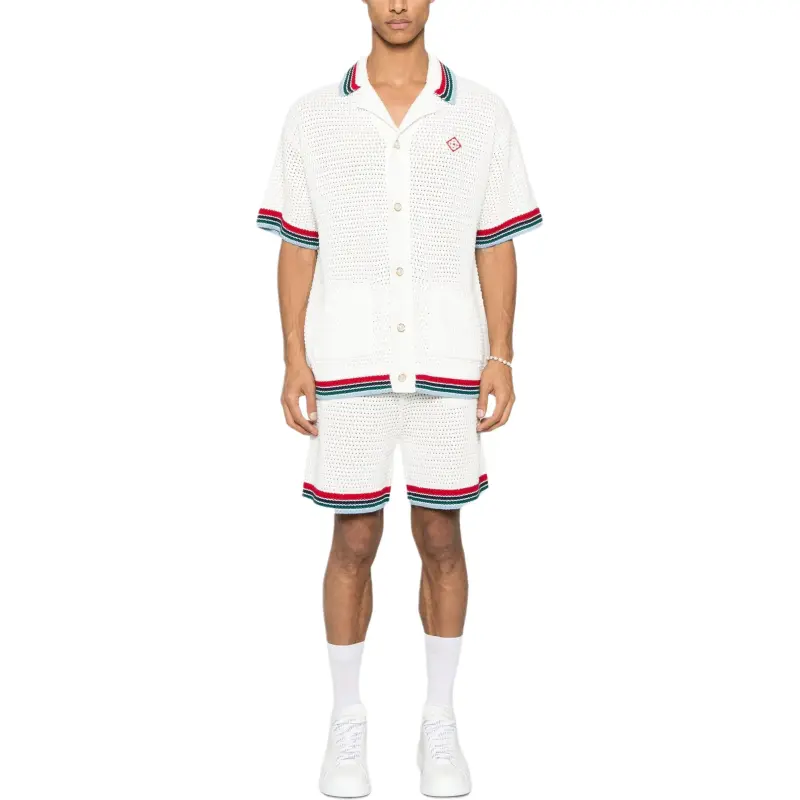 CASABLANCA Sporty Faux Crochet Shirt-1