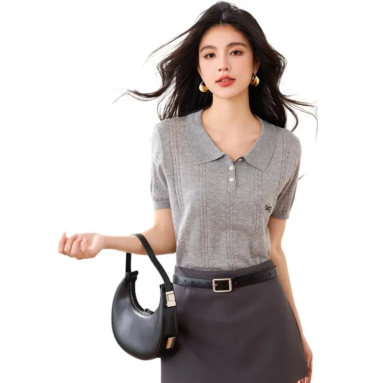 La Chapelle Knitwear Women's Gray-3