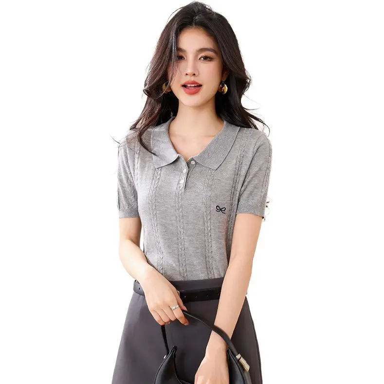 La Chapelle Knitwear Women's Gray-1