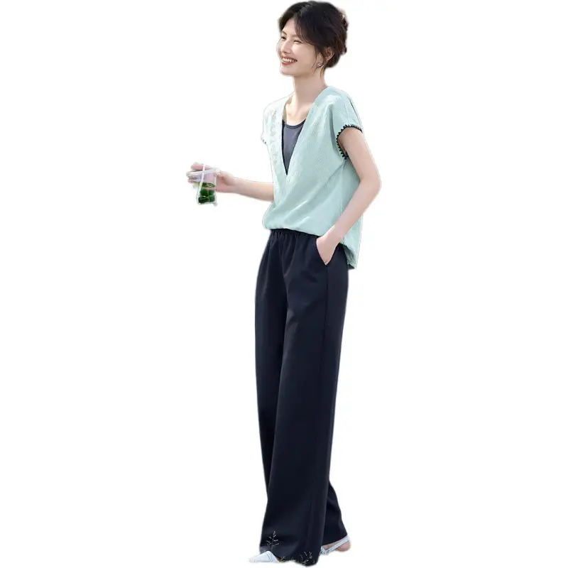 XWI Casual Suits Women's Blue & Navy Blue-1