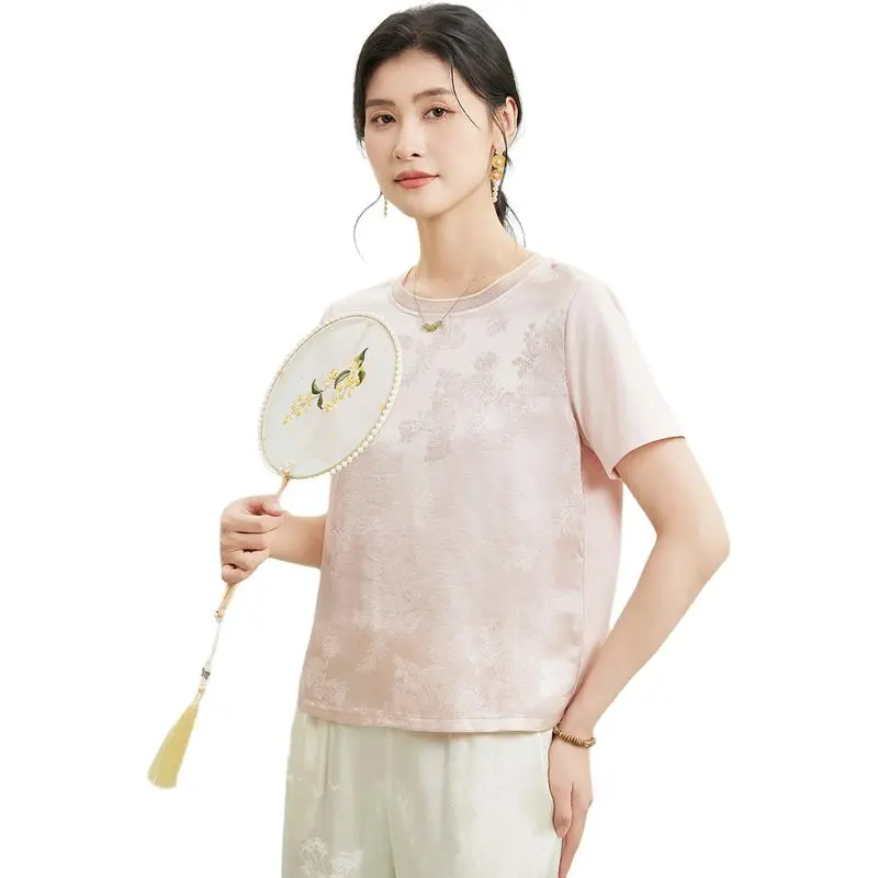 JINJU T Shirts Women's Pink-2