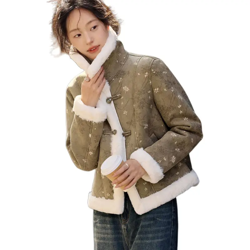 Mo Han Yi Mei Jackets Coats Women's Green-2
