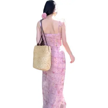 AFGGD Slip Dresses Women's Pink