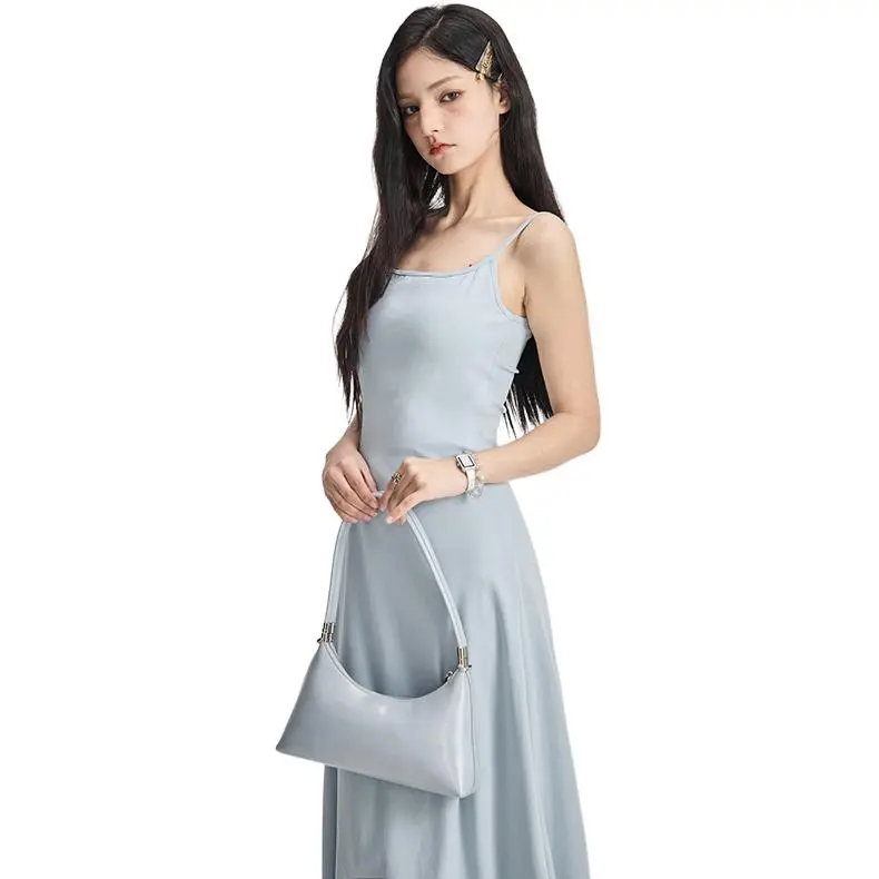 Kazakhstan Slip Dresses Women's Light Blue-4