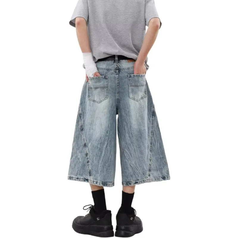 TONYBEAR Denim Shorts Men Blue-1