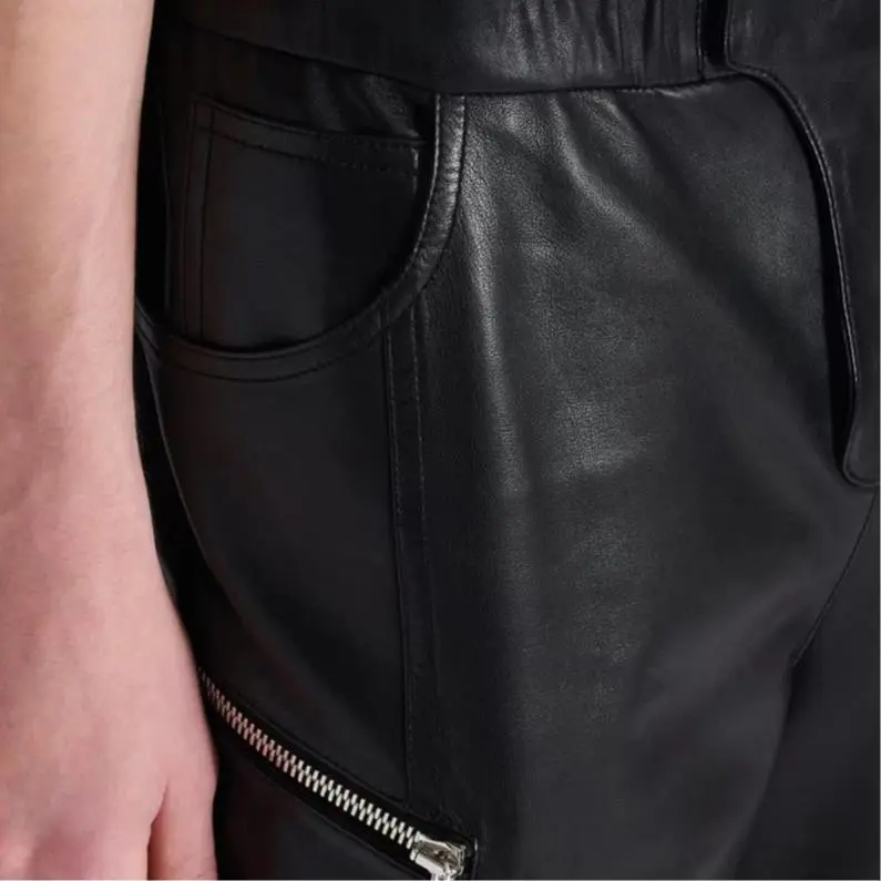 BALMAIN Leather Cargo Shorts-7