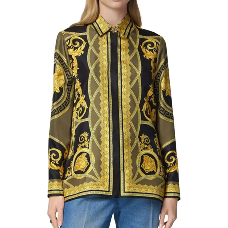 VERSACE Pattern Printed Long Sleeved Shirt-2