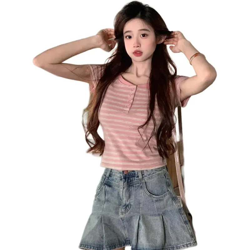 Mu Xiao Xin Set in Sleeve T Shirt Women's-8