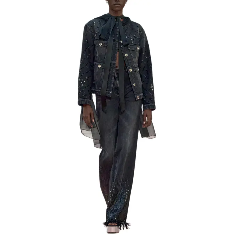 CHANEL 25S Spring Summer Collection Jeans Women's Black-1