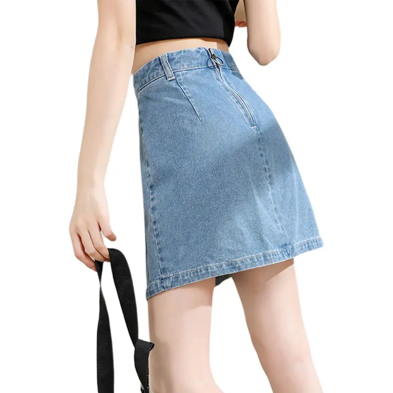 JEANSWEST Denim Short Skirts Women's Blue-1