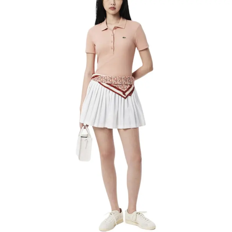 LACOSTE Ribbed Polo Top-1