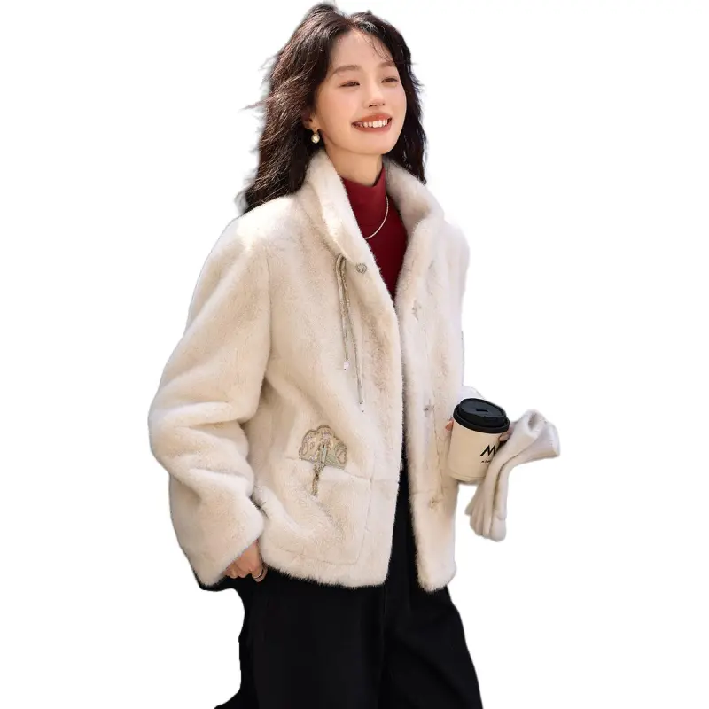 Mo Han Yi Mei Jackets Coats Women's Ecru-3