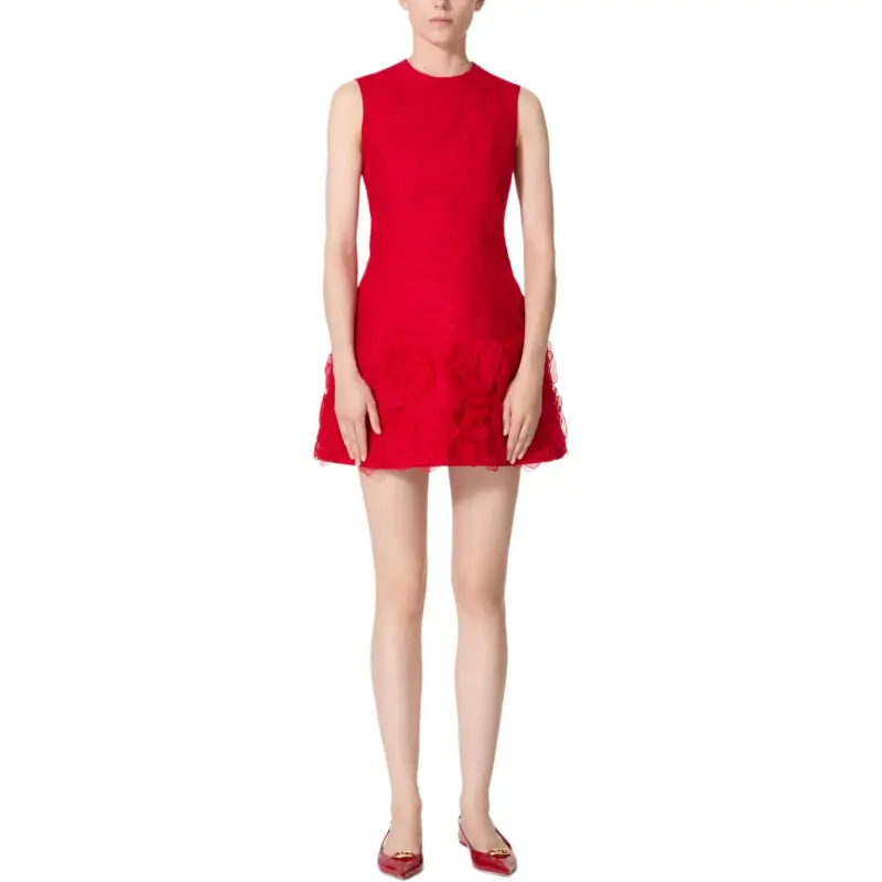 Valentino FW24 Sleeveless Dress Women's Red-2