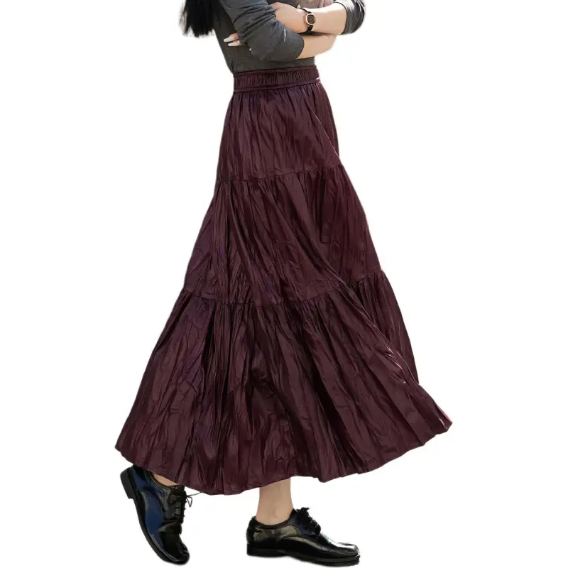 Mo Han Yi Mei New Year Casual Long Skirt Women's Ancora Red-1