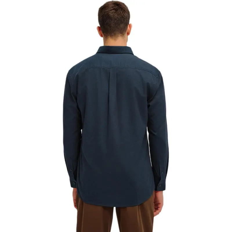 Hush Puppies Long Sleeved Shirt Men's Ink Blue-6