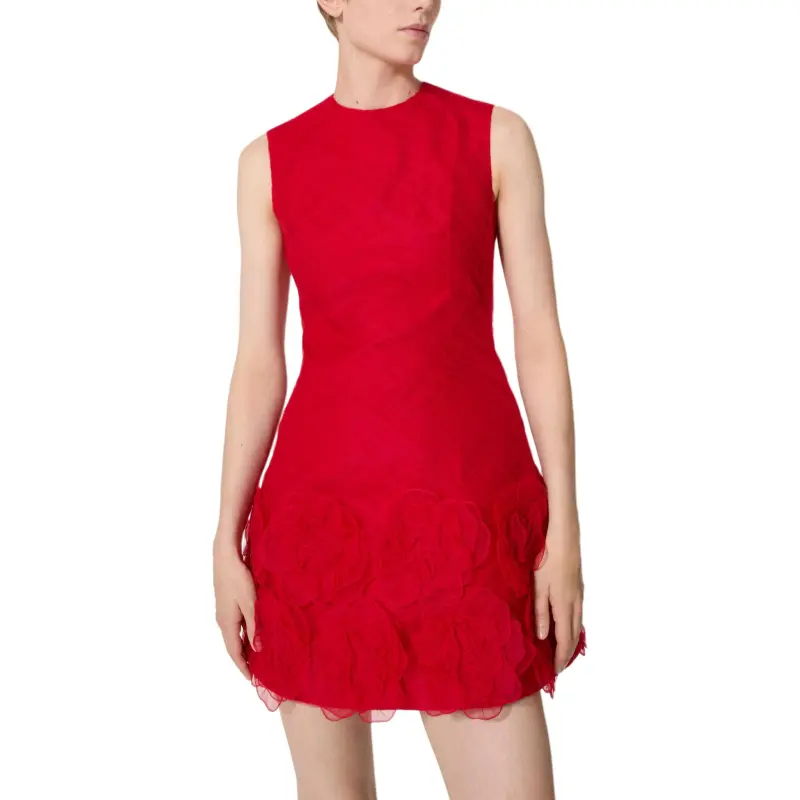 Valentino FW24 Sleeveless Dress Women's Red-1