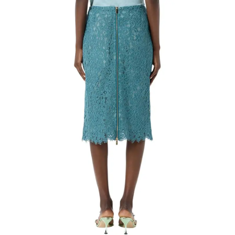 Blumarine Casual Long Skirt Women's Blue-3