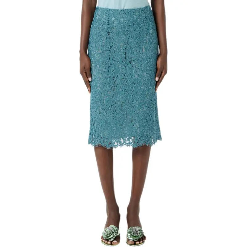 Blumarine Casual Long Skirt Women's Blue-2