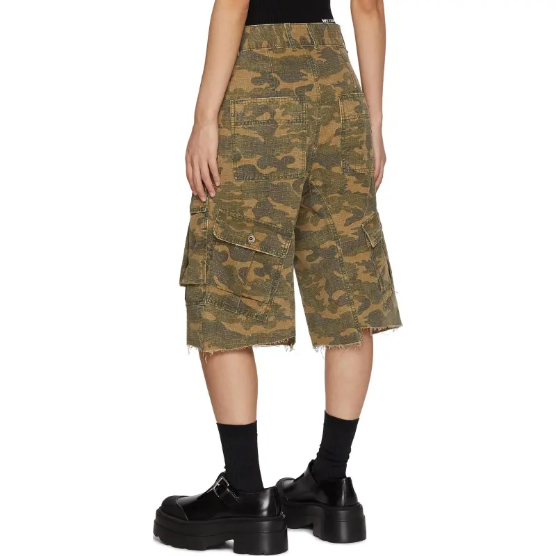 WE11DONE Camouflage print Cargo Shorts-2