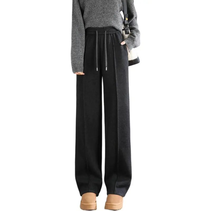 Weixi Casual Pants Women's Black Gray Color-2