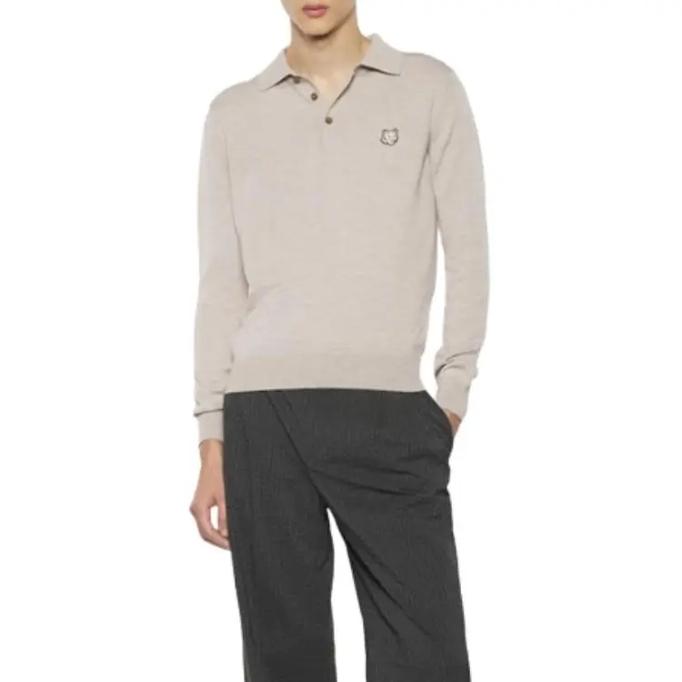 Maison Kitsune Bold Fox Head Polo Shirt-5