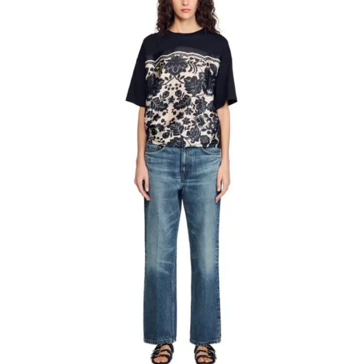 Sandro Floral print T shirt-3