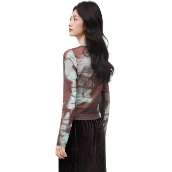 XINFEIYU Knitwear Women's Blue Coffee