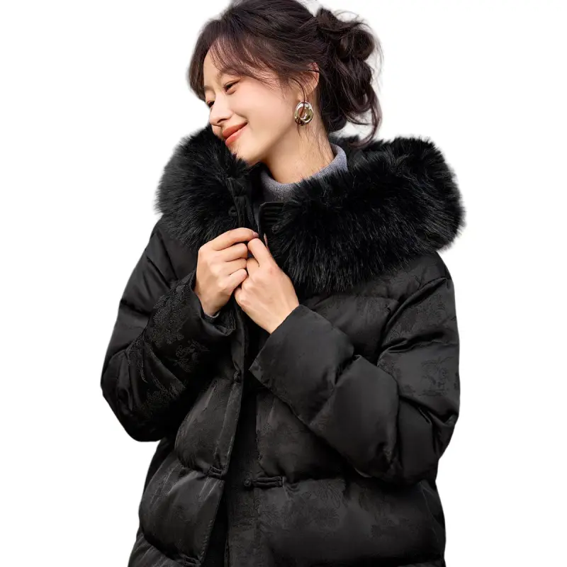 Mo Han Yi Mei Puffer Jacket Women's Black-3