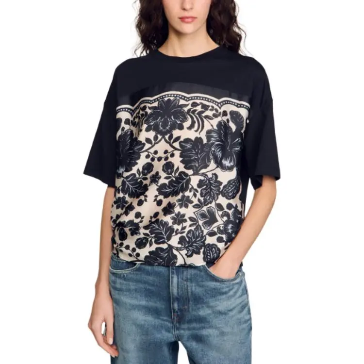 Sandro Floral print T shirt-1