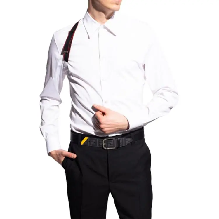 Alexander McQueen Logo Tape Harness Detailed Shirt-2