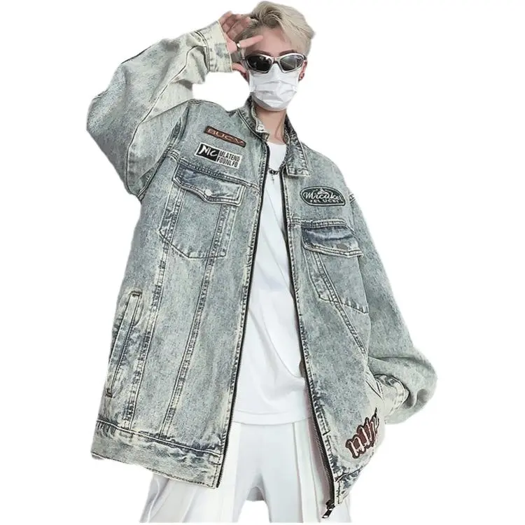 NEAR HERE Denim Jackets Unisex-43