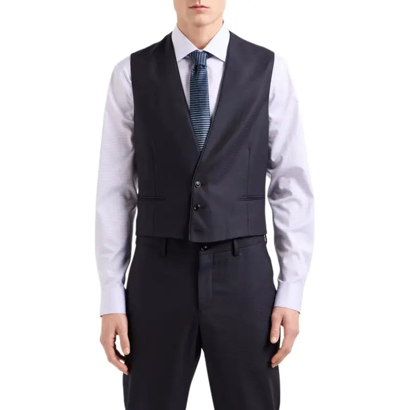 GIORGIO ARMANI Vests Men Black-1