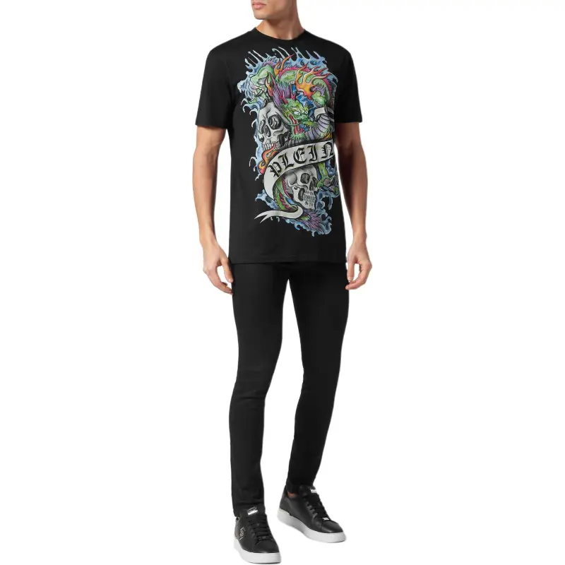 PHILIPP PLEIN Graphic print Cotton T shirt-3