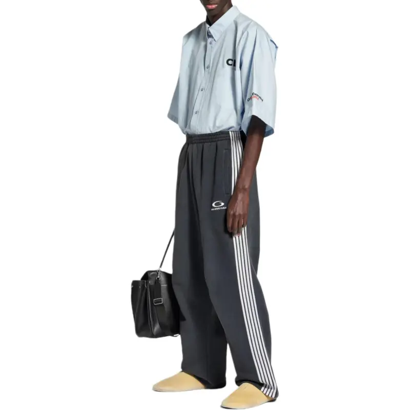 Balenciaga Knitted Sweatpants Loose Fit Men's Marine Blue-3