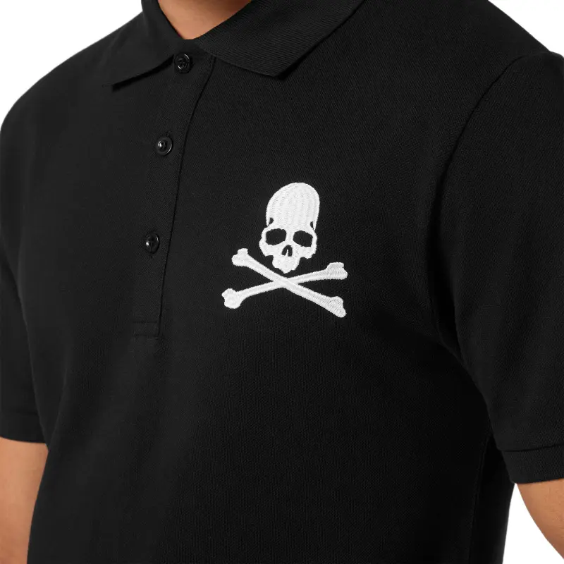 PHILIPP PLEIN Short Sleeve Polo Shirt-4