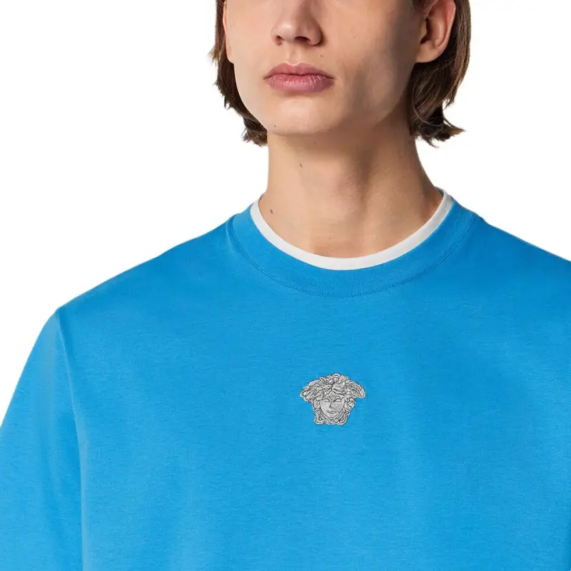 VERSACE Medusa embroidered T shirt-4