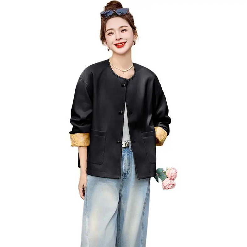 Yi Mengyuan Leather Jacket Women's-2