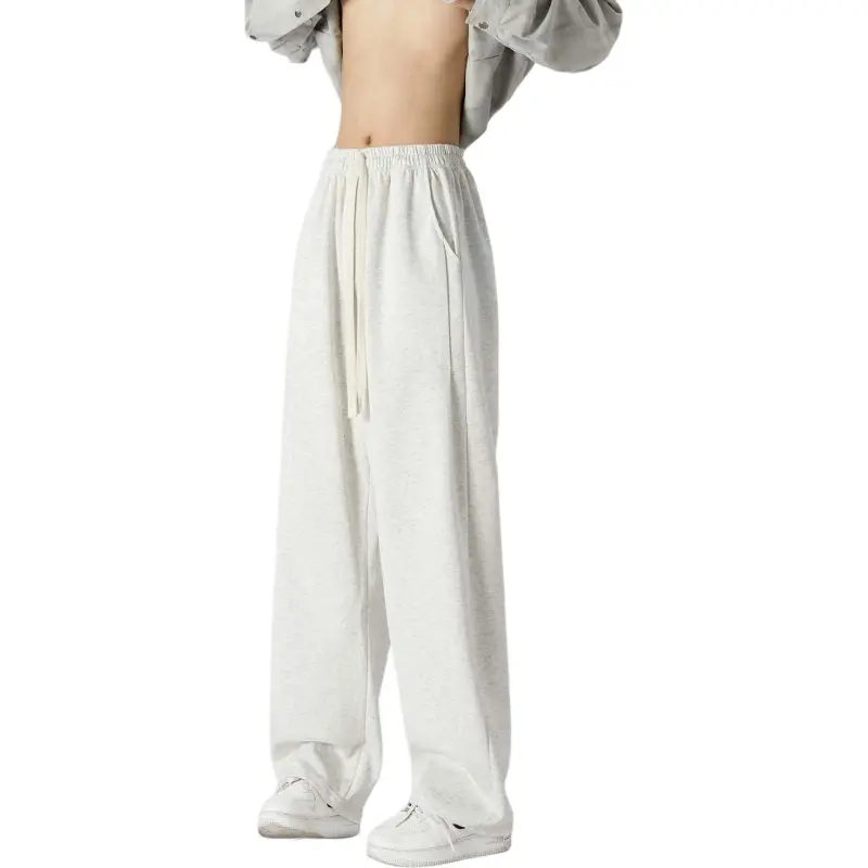 Mackyo Casual Pants Unisex White Heather Gray-5