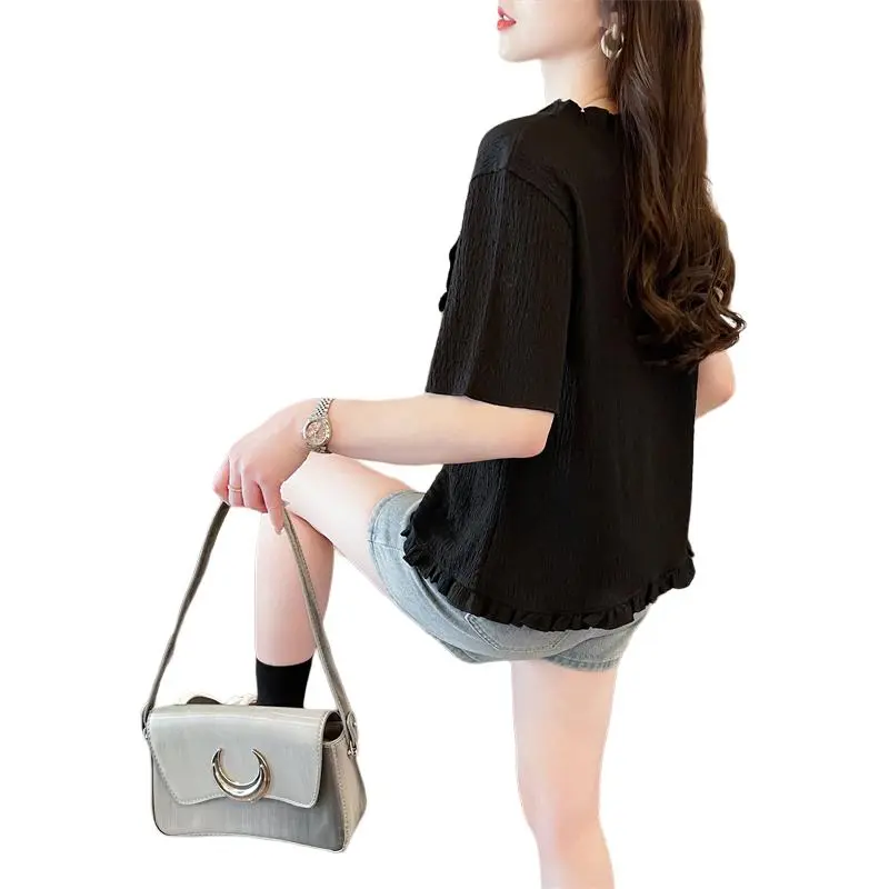 Mu Xiao Xin Drop Shoulder Sleeve T Shirt Women's-5