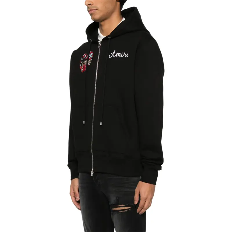 AMIRI Jazz Wolf Zip Up Hoodie-3