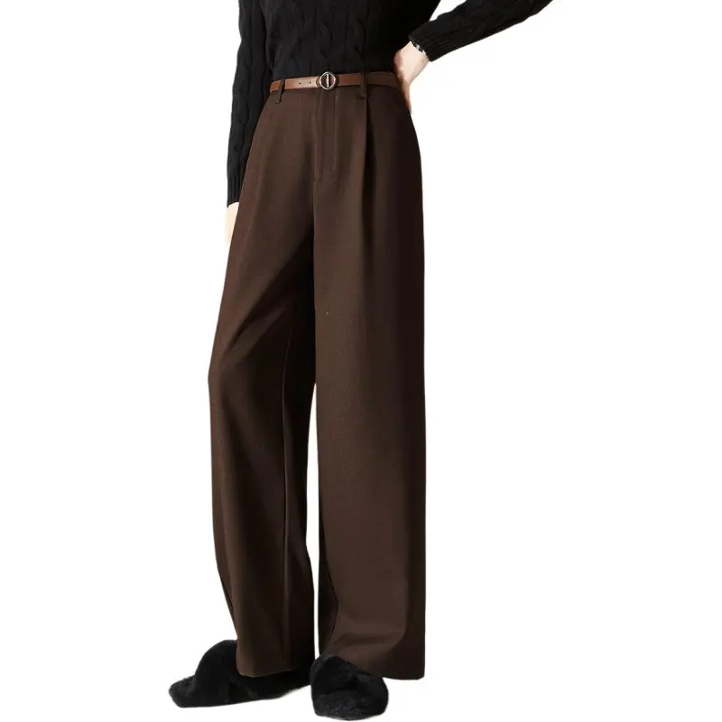 Mo Han Yi Mei Casual Pants Women's Coffee Brown-3