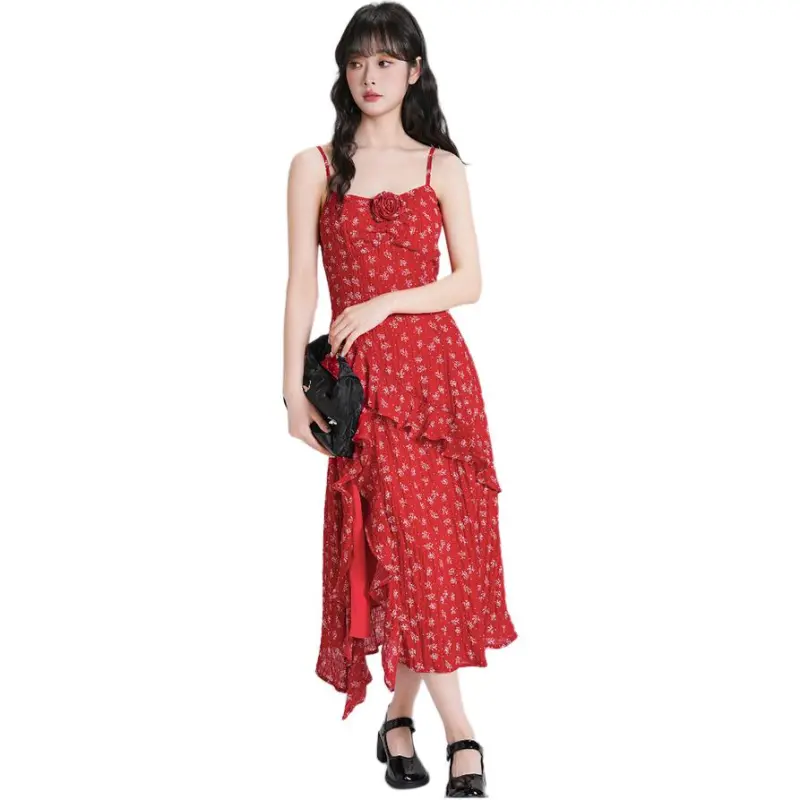 JECCI FIVE Slip Dresses Women's Burgundy-4