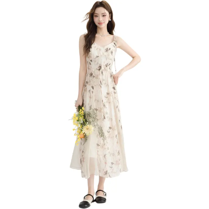 JECCI FIVE Slip Dress Women's Coffee, Single Pack Dress, With Lining-1